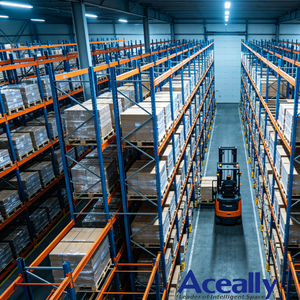 Geoptimaliseerd dubbeldiep stellingensysteem: Structureel dubbeldiep palletstellingsysteem voor magazijnlogistiek.