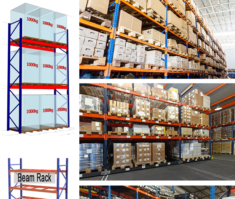 Stapelbaar opslagrek palletsysteem magazijninrichting