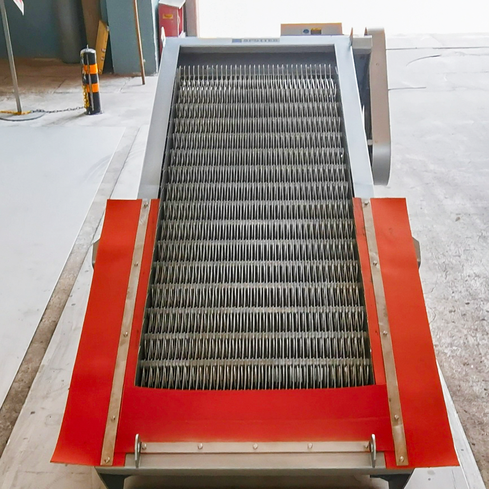 Roosterreinigingsmachine bovenaanzicht